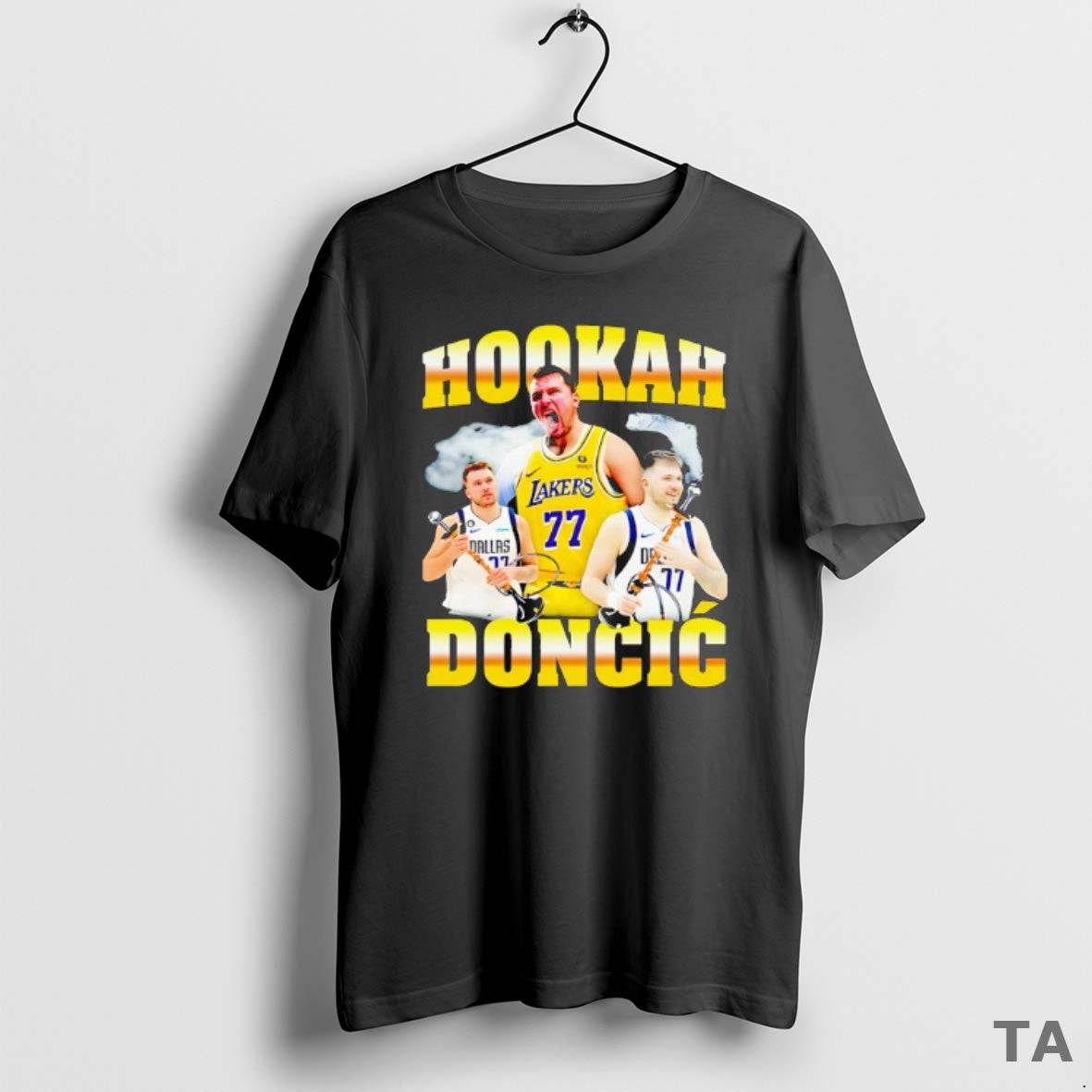 Top Luka Doncic Hookah Los Angeles Lakers Graphic T Shirt Sweater