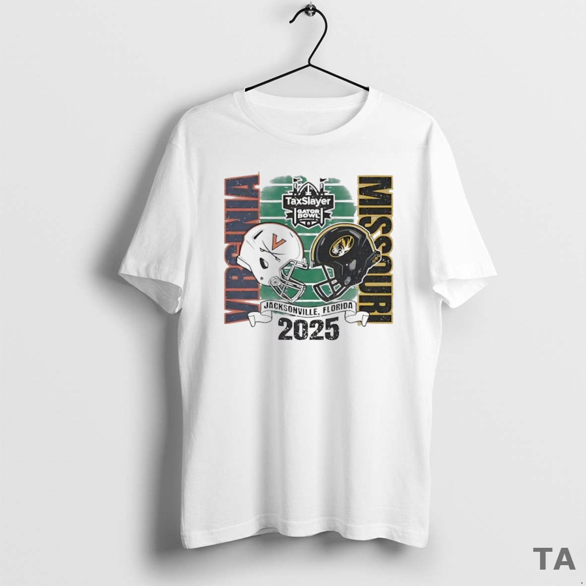 Top Missouri Tigers Vs Virginia Cavaliers 2025 Gator Bowl Helmet Circle T Shirt Sweater
