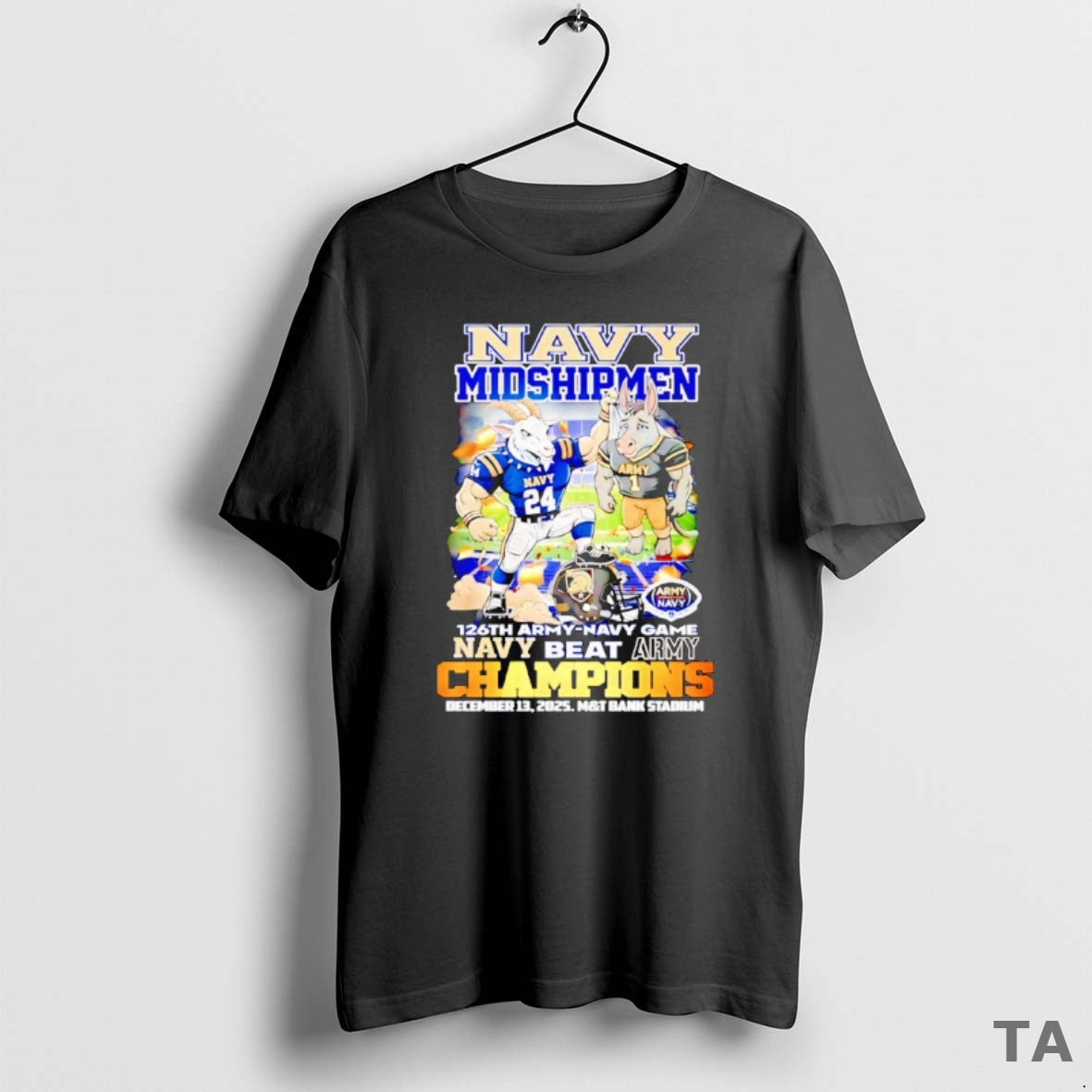 Top Navy Midshipmen 126th Army Navy Game Navy Beat Army Champions Mascot T Shirt Sweater