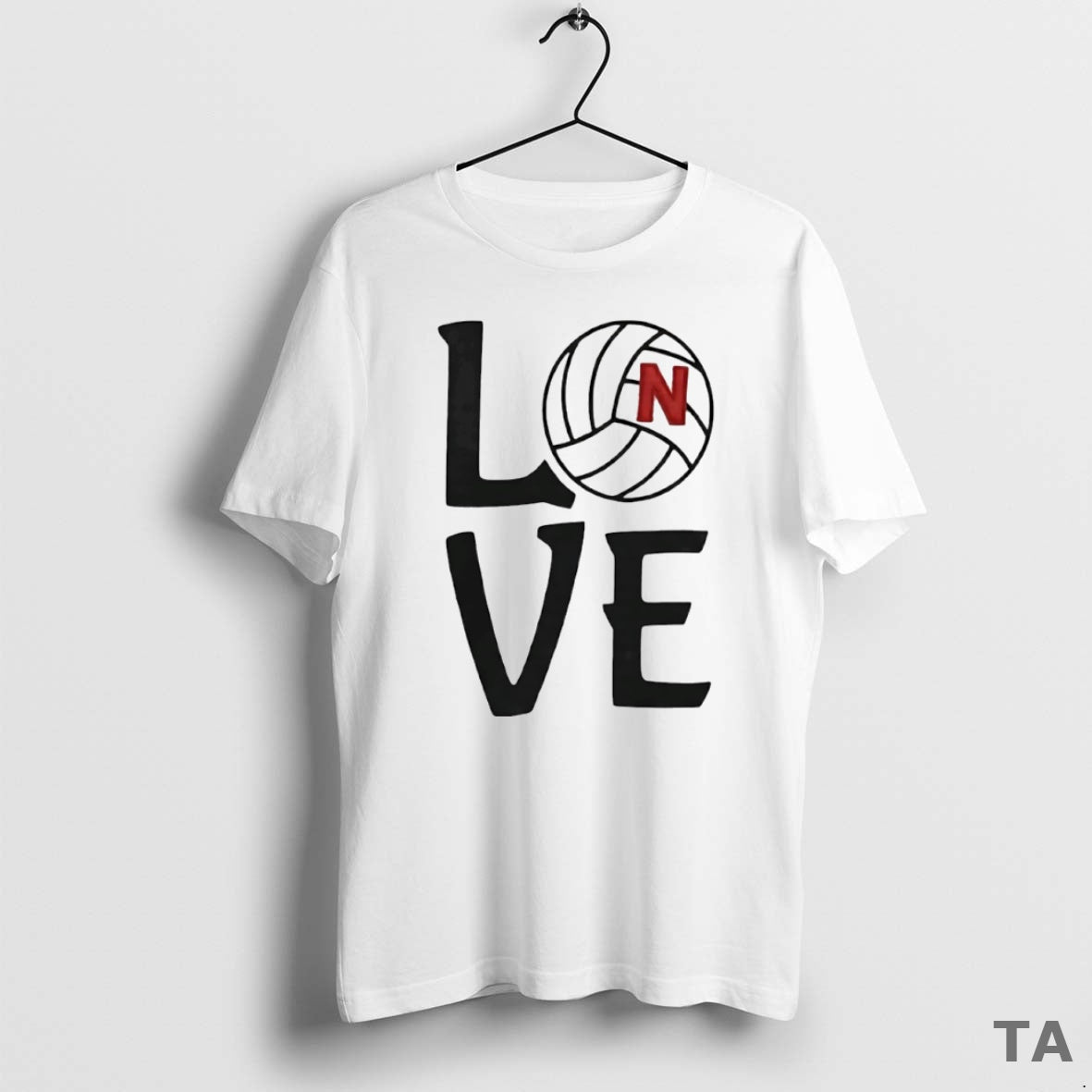 Top Nebraska Huskers Volleyball Love Circle T Shirt Sweater