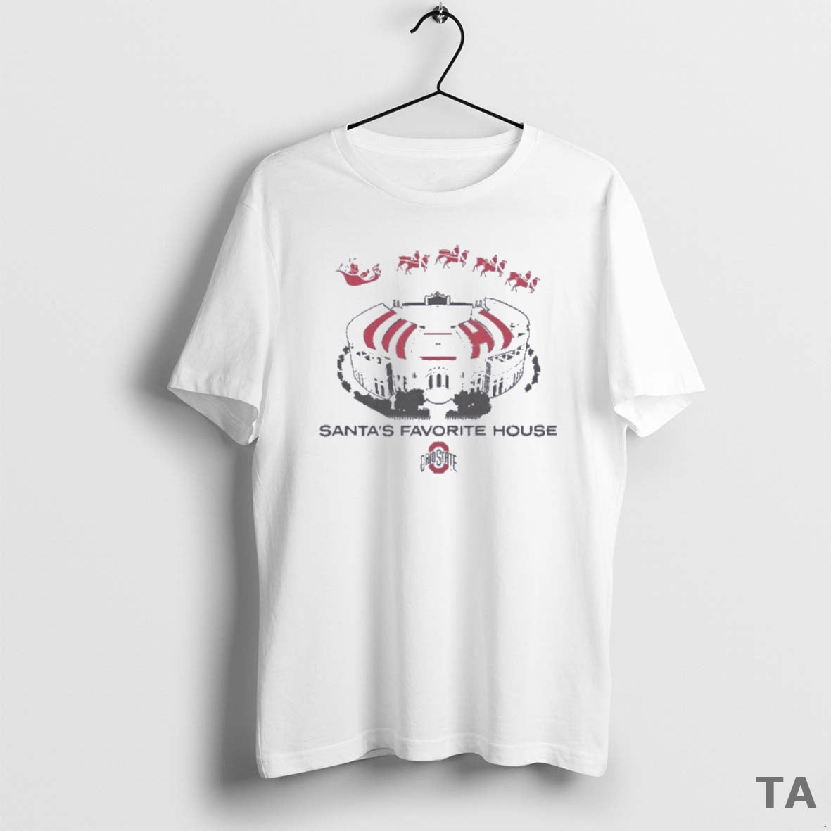 Top Ohio State Football Santas Favorite House Christmas T Shirt Sweater