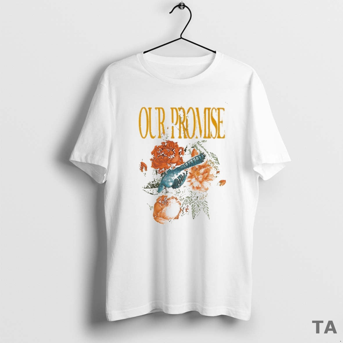Top Our Promise Floral Bird T Shirt Sweater