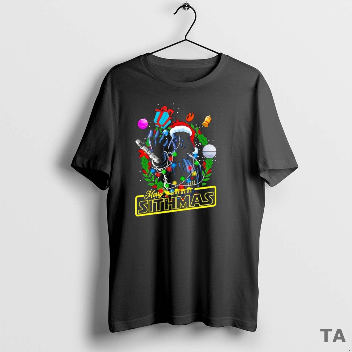 Top Santa Vader Merry Sithmas T Shirt Sweater