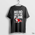 Top Santa Workout Gym Ho Ho Hold The Plank Christmas Funny T Shirt Sweater