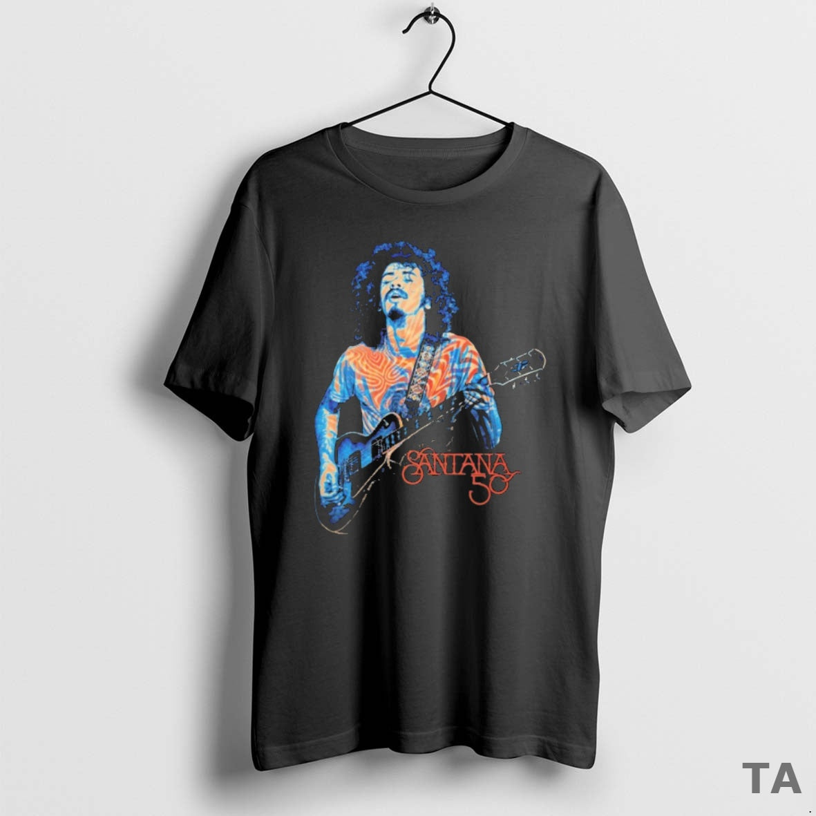 Top Santana 50 Guitar T Shirt Sweater