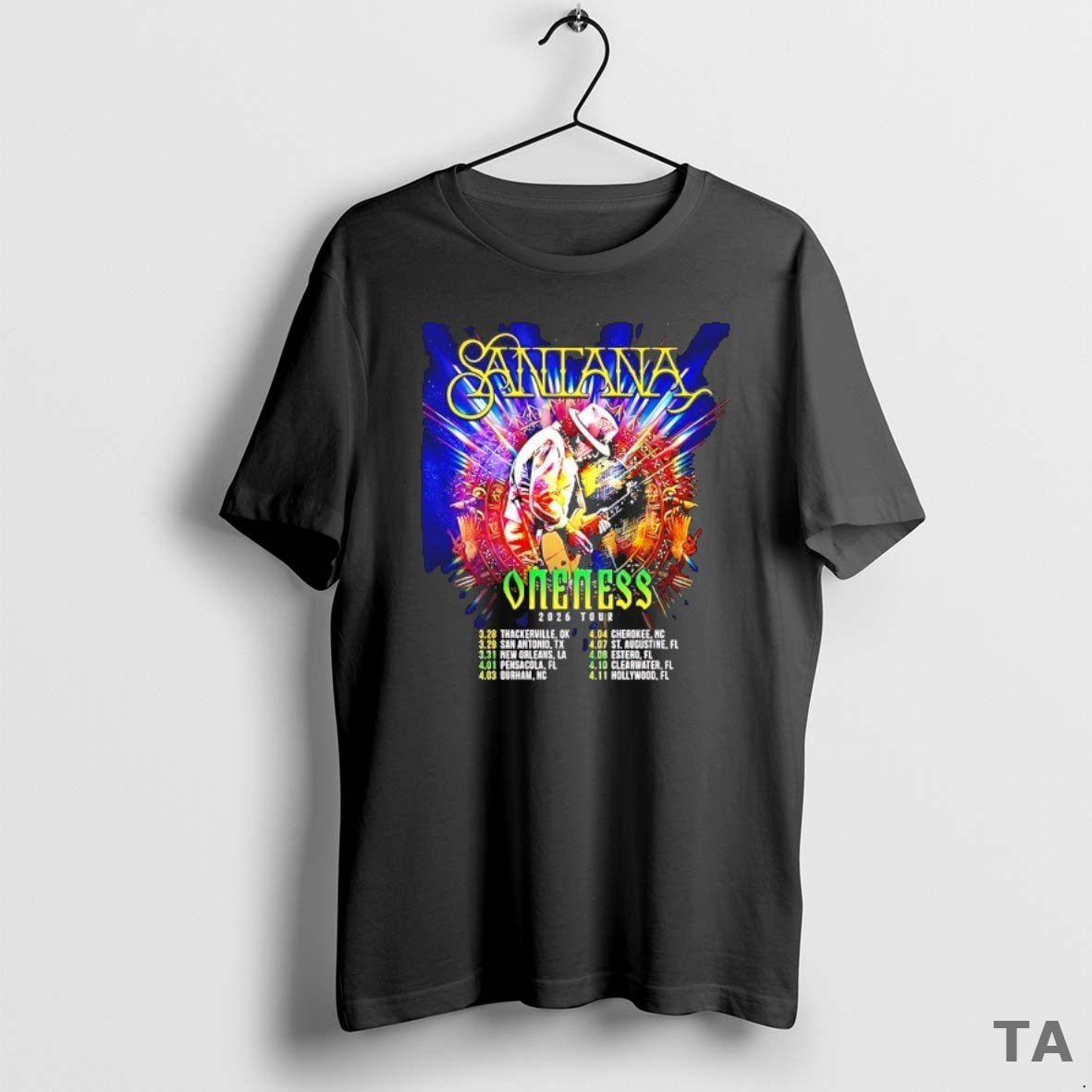 Top Santana Oneness Usa Tour 2026 T Shirt Sweater