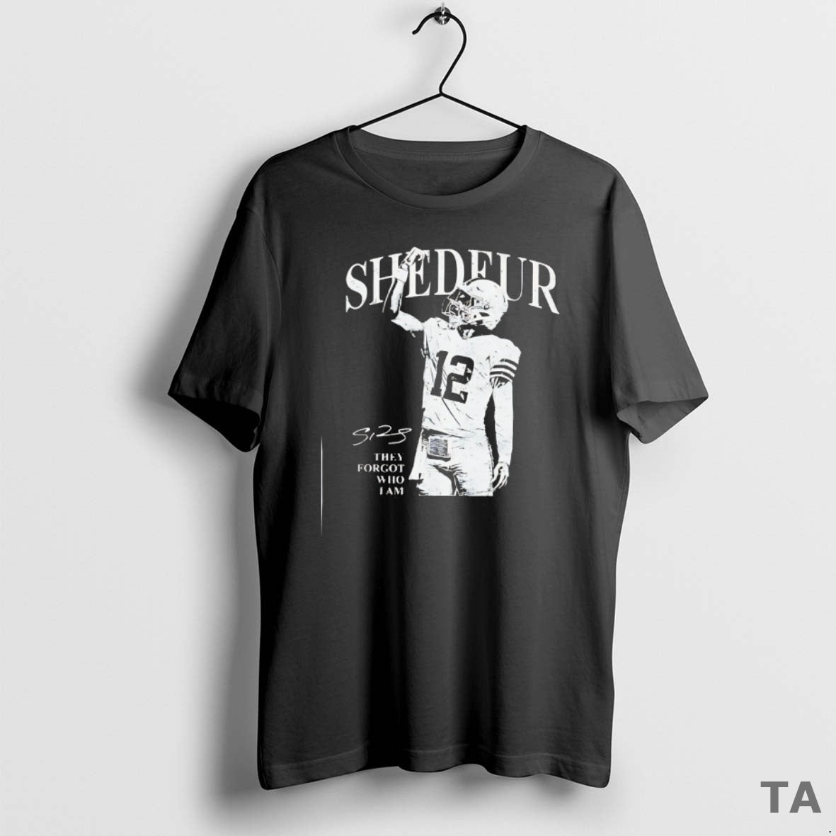 Top Shedeur Sanders 12 Cleveland Browns Football They Forgot Who I Am T Shirt Sweater