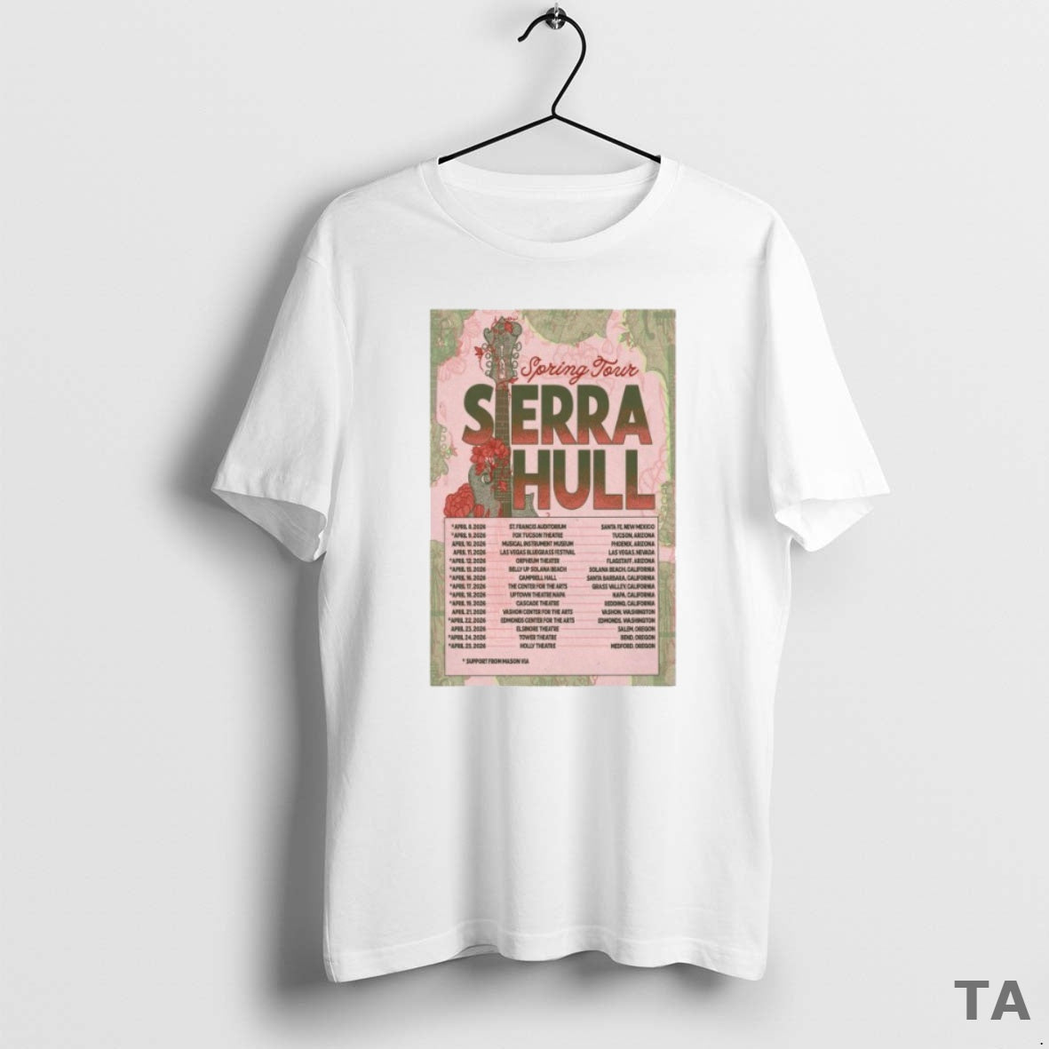 Top Sierra Hull 2026 Spring Tour T Shirt Sweater