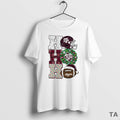 Top Texas A And M Aggies Ho Ho Ho Christmas Helmet Circle T Shirt Sweater