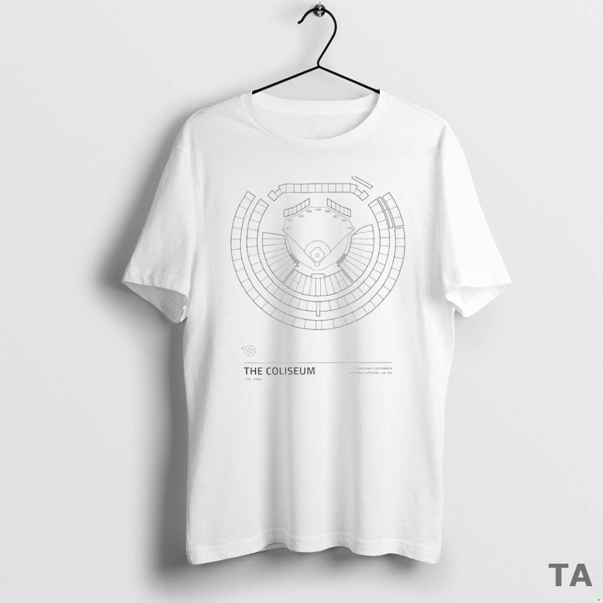 Top The Coliseum Oakland California Stadium Circle T Shirt Sweater