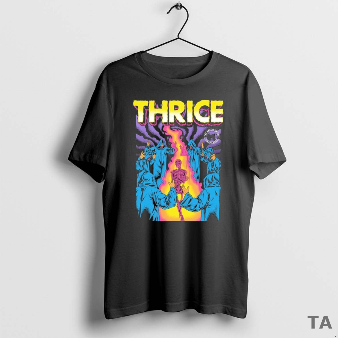 Top Thrice Santa Cruz Skeleton T Shirt Sweater