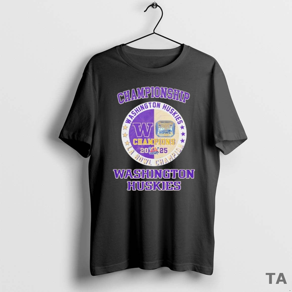 Top Washington Huskies Football Championship La Bowl Champion 2025 T Shirt Sweater