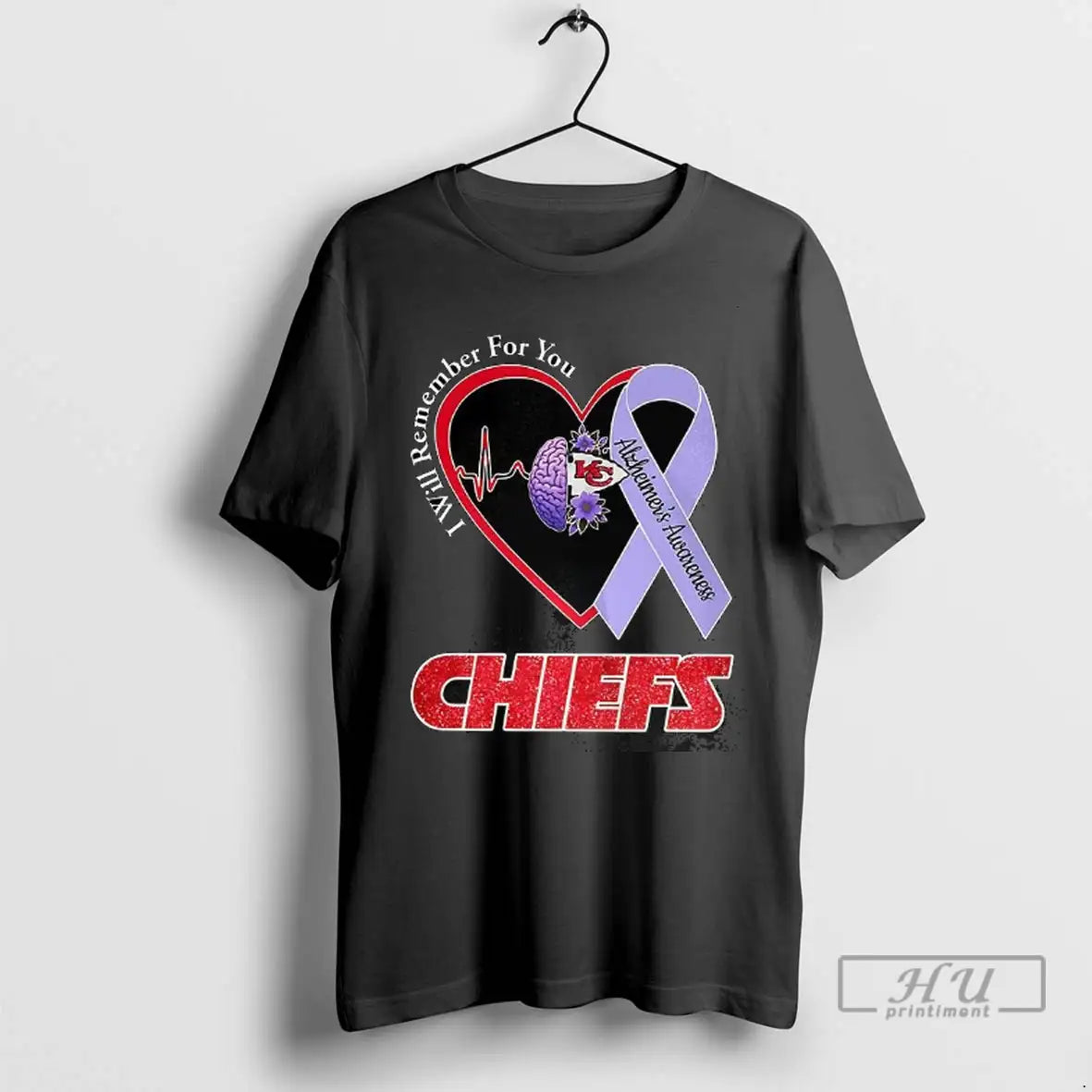 Trending I Will Remember For You Alzheimers Awareness Kansas City Chiefs Heart Purple Ribbon