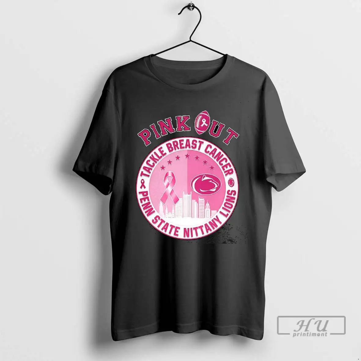 Trending Pink Out Tackle Breast Cancer Awareness Penn State Nittany Lions Football Logo Pink Ribbon