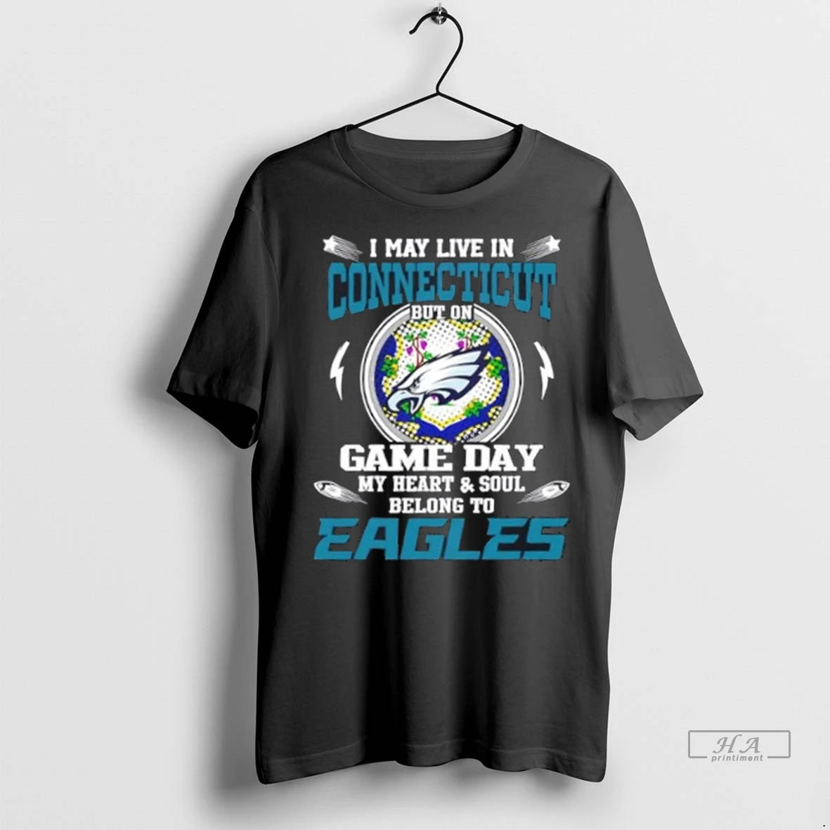 Trendy I May Live In Connecticut But On Game Day My Heart And Soul Belongs