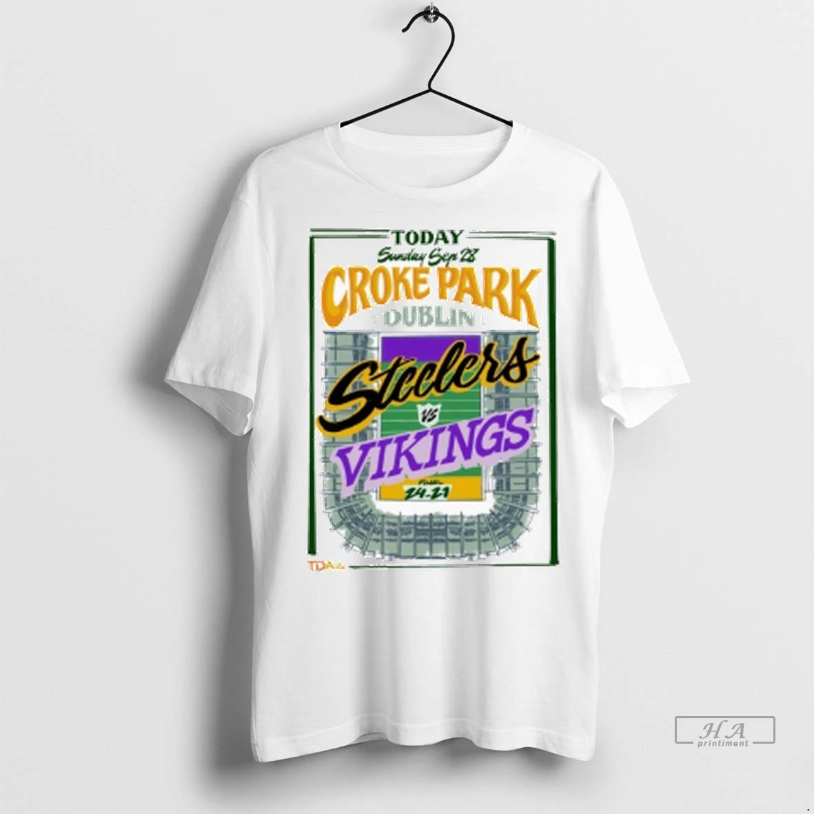 Trendy Official Croke Park Dublin Steelers Vs Vikings 24 21 Final Score Tshirts Sweater
