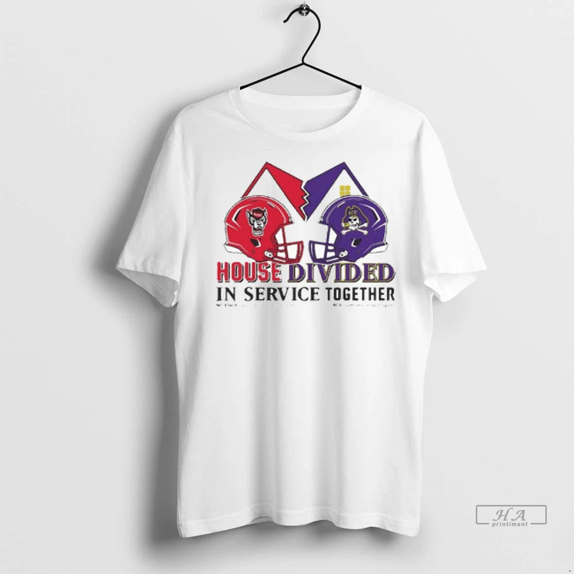 Trendy Official Nc State Wolfpack Vs East Carolina Pirates House Divided In Service Together Tshirts