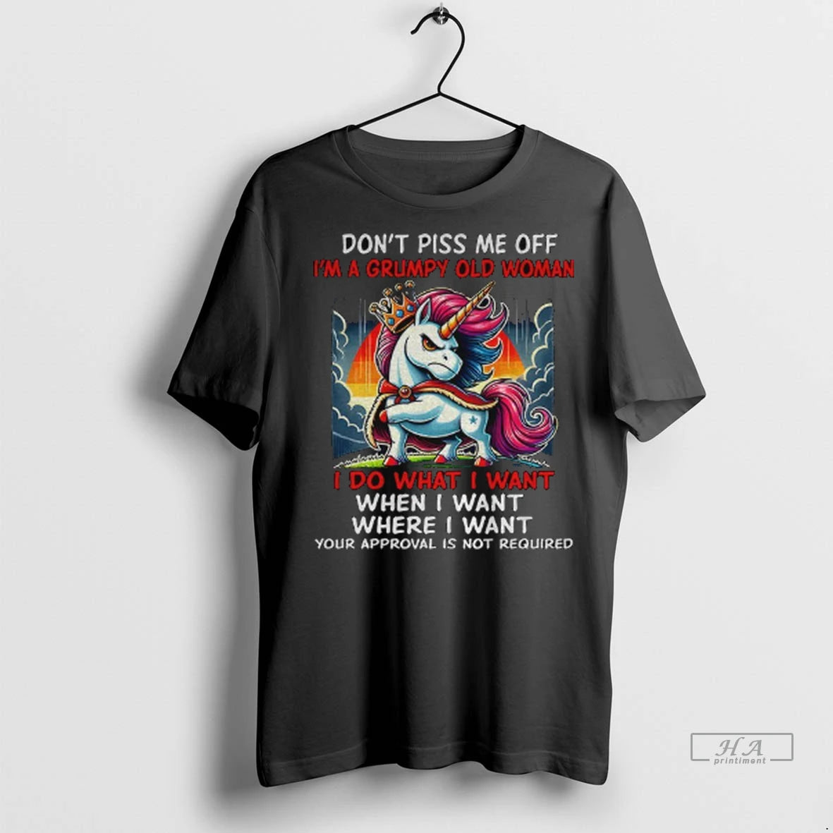 Trendy Officials Unicorn Dont Piss Me Off Im A Grumpy Old Woman I Do What