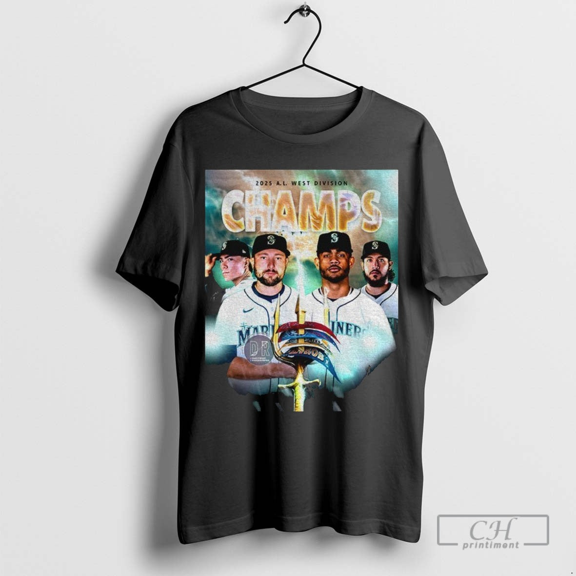 Tridents Up Seattle Mariners Beat Oakland Athletics La Angels Mlb Baseball Al West Division Champions