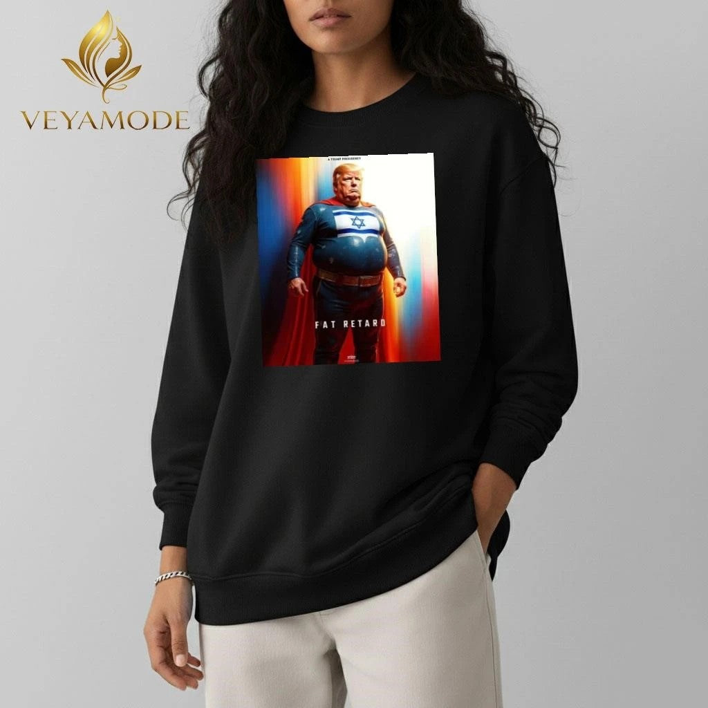 Trump Israel superman fat retard tee Unisex , , , Long Sleeve Tee