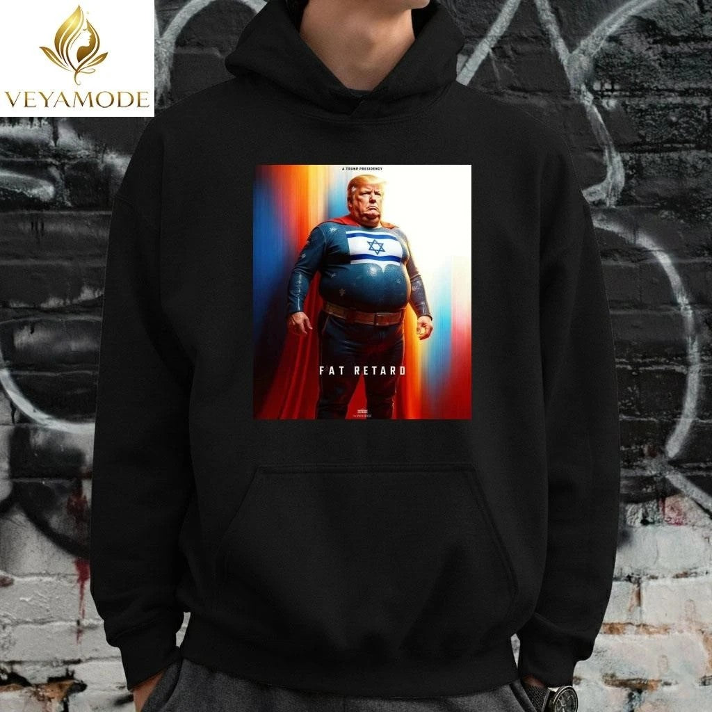 Trump Israel superman fat retard tee Unisex , , , Long Sleeve Tee