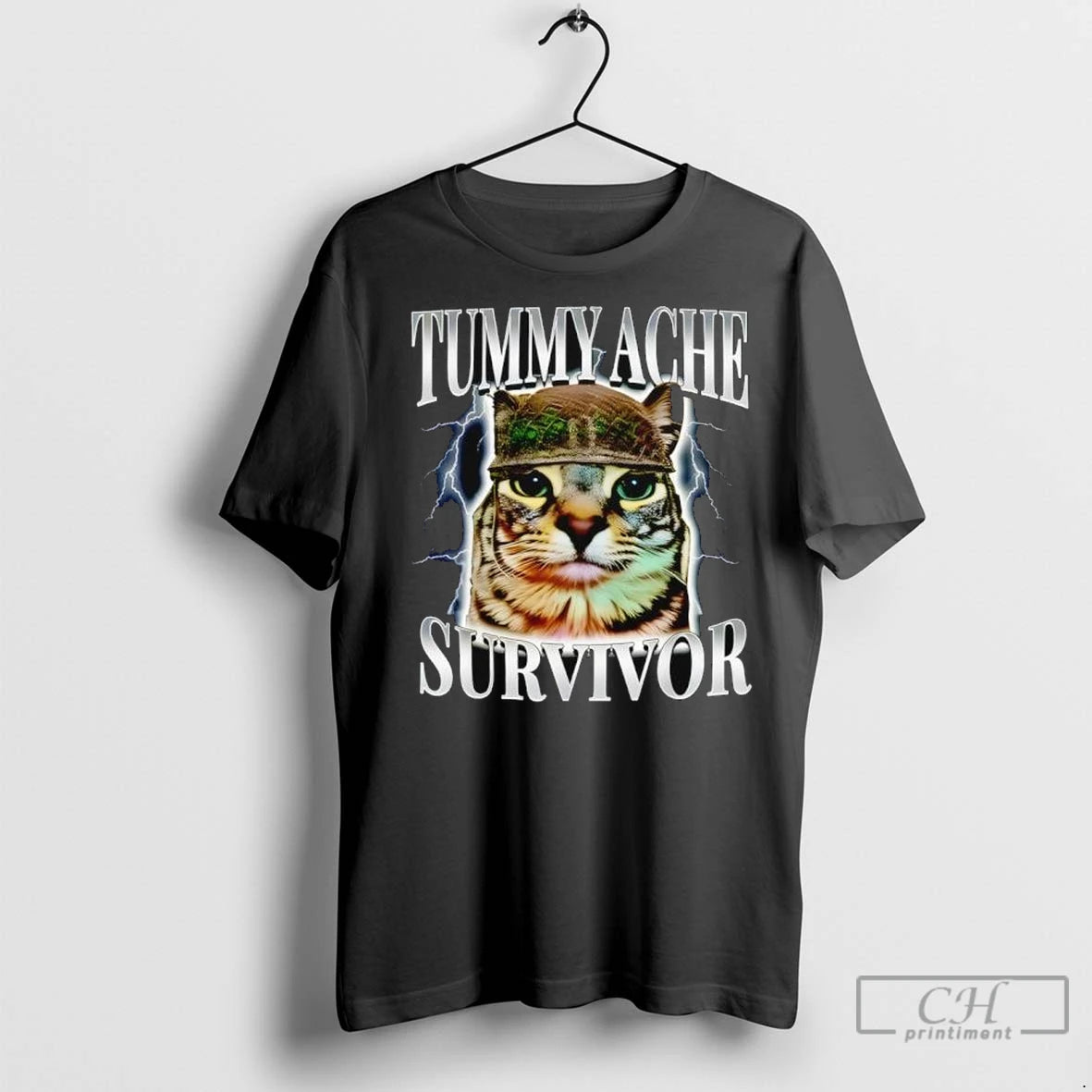 Tummy Ache Survivor Cat T Shirts