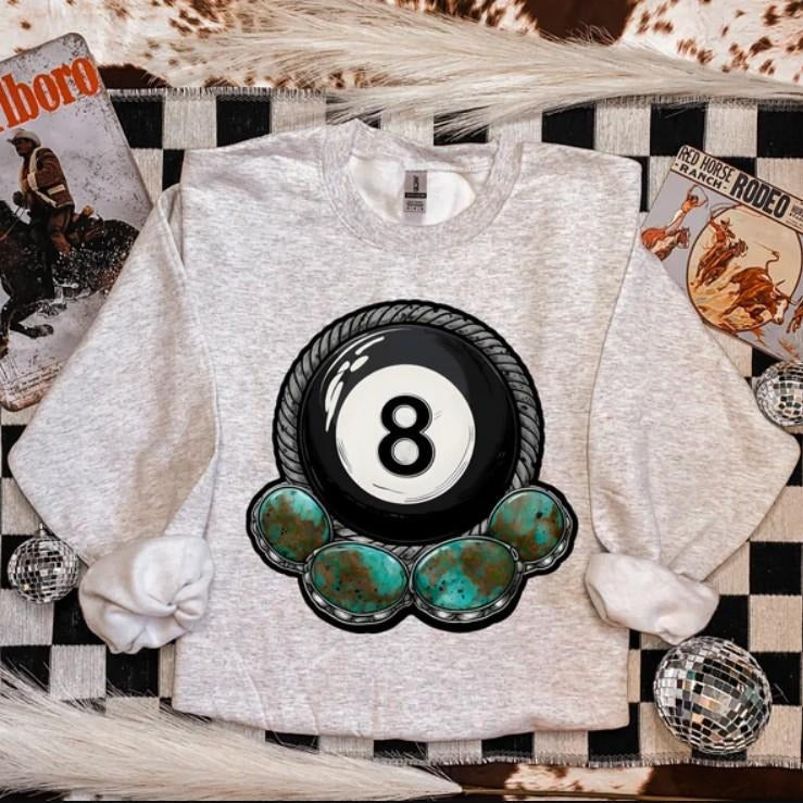 Turquoise 8Ball Western Outfits Western Tops Rodeo Cowgirl Outfits Country Concert Outfits Shirt