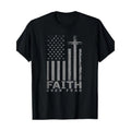 USA Flag Patriotic American Faith Over Fear Prayer T ShirtHalloween Made Usa
