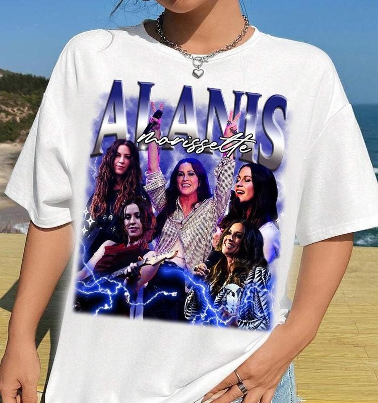 Vintage Aianis M0rissette Triple Moon Tour 2024 Shirt Aianis M0rissette Fans Shirt Aianis Concert Music Short Sleeve Shirt