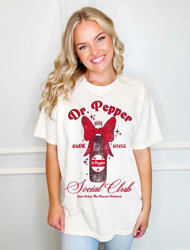 Vintage Dr Pepper Social Club Woman Man Casual Clothingstyle{N002}3