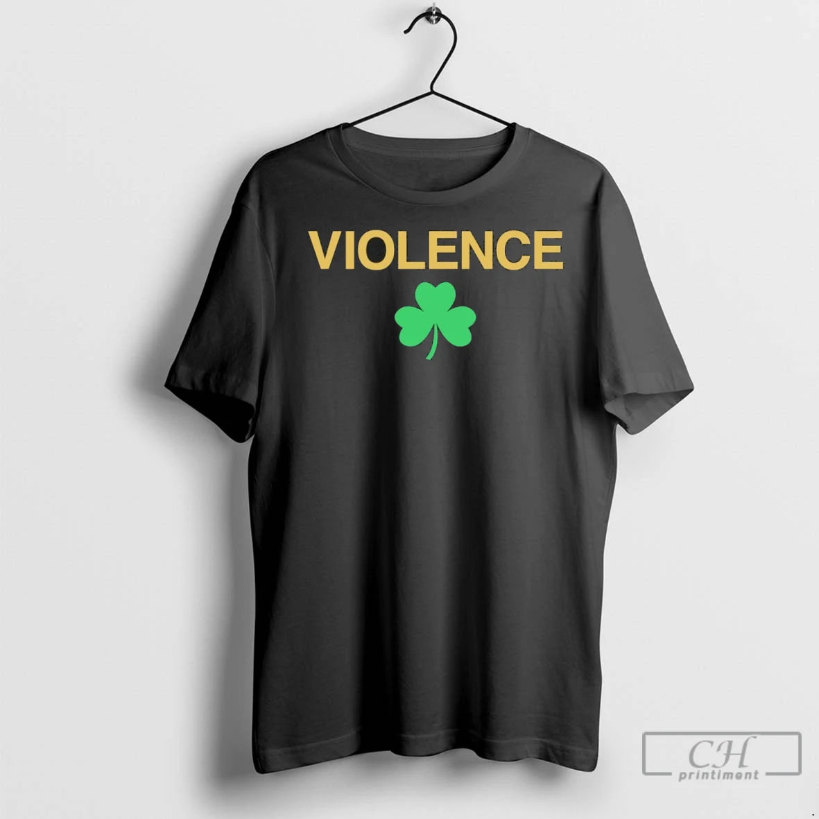 Violence Shamrock Notre Dame Fighting Irish Football T Shirts