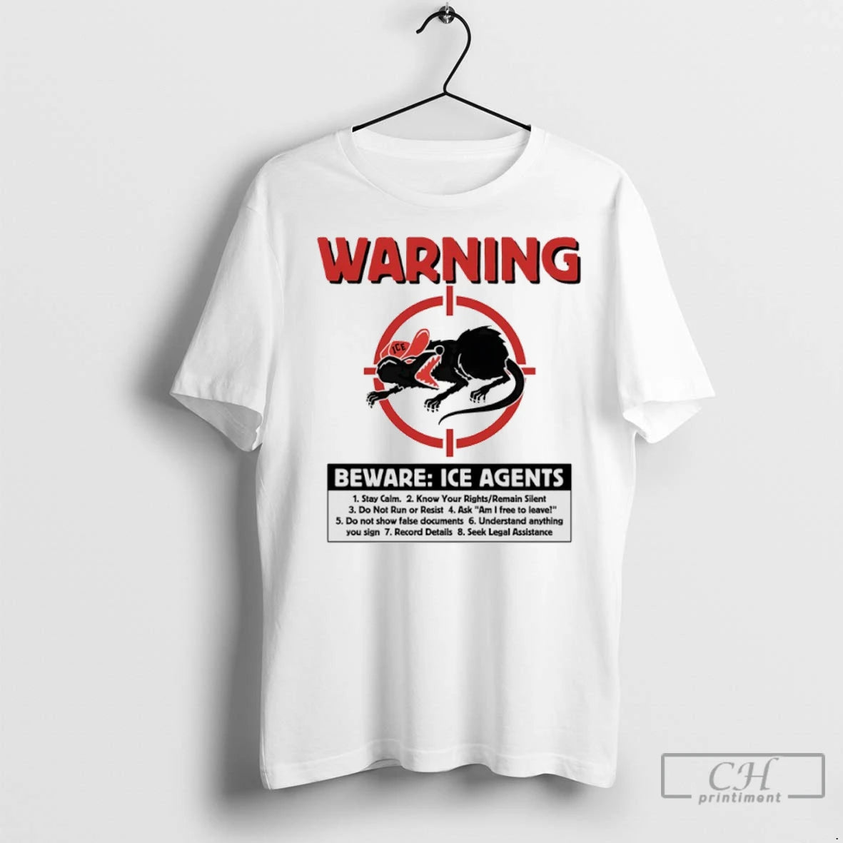Warning Rats Beware Ice Agents T Shirts