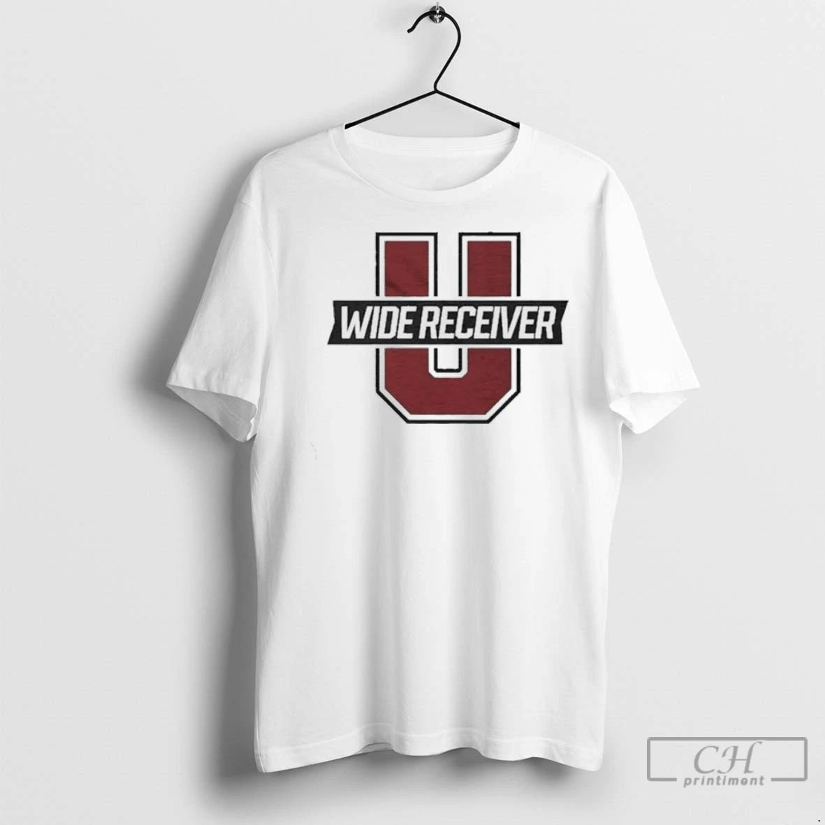 Wide Receiver U Logo Ladies T Shirts