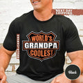 World'S Coolest Grandpa Shirt New Grandpa Announcement Motorcycle Grandpa Funny & Cool Grandpa Womenswear