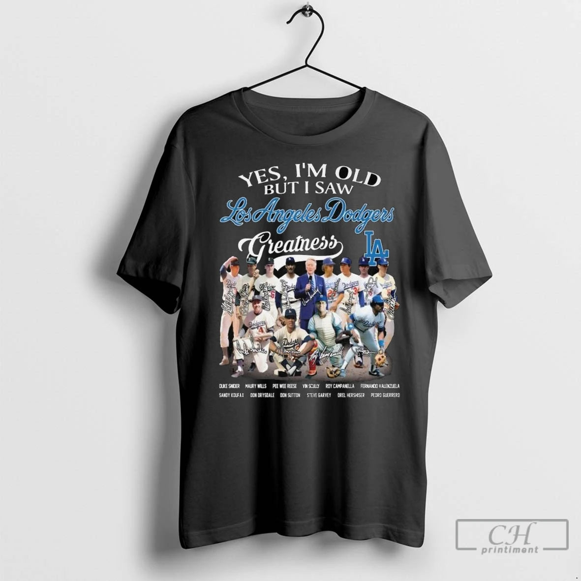 Yes Im Old But I Saw Los Angeles Dodgers Greatness Signatures 2025 Long Sleve