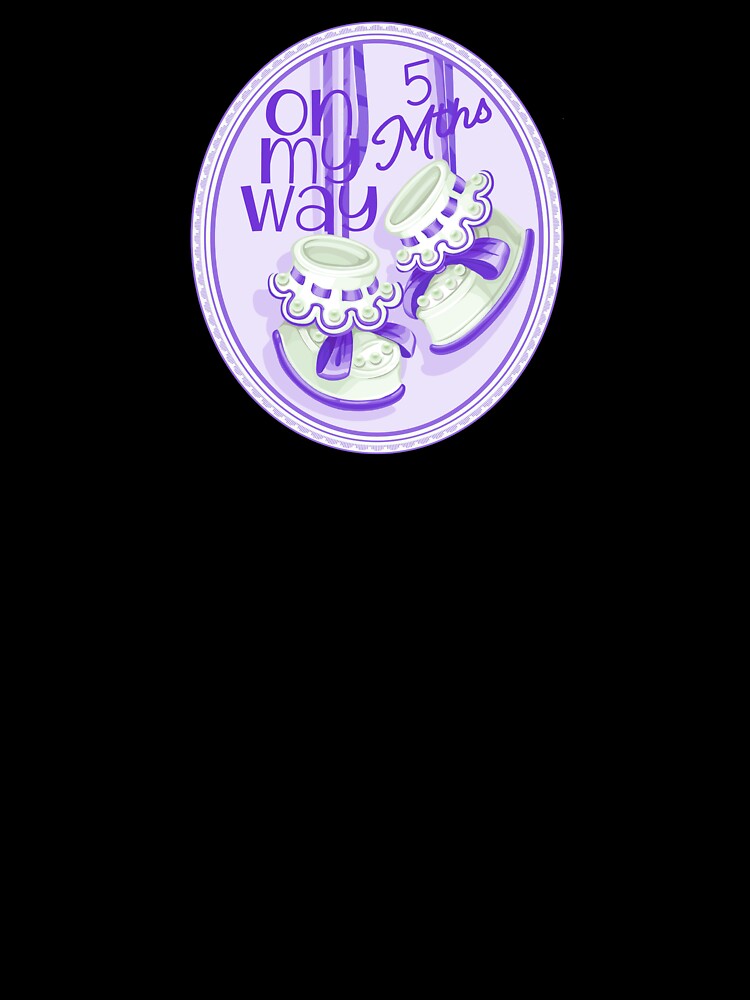 “On My Way - 5 Mths” Purple (Incl. Maternity & Baby Wear) by PawsitiveMum