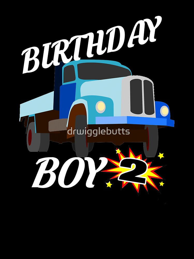 2 Years Old Birthday ShirtTruck Gift Design by drwigglebutts