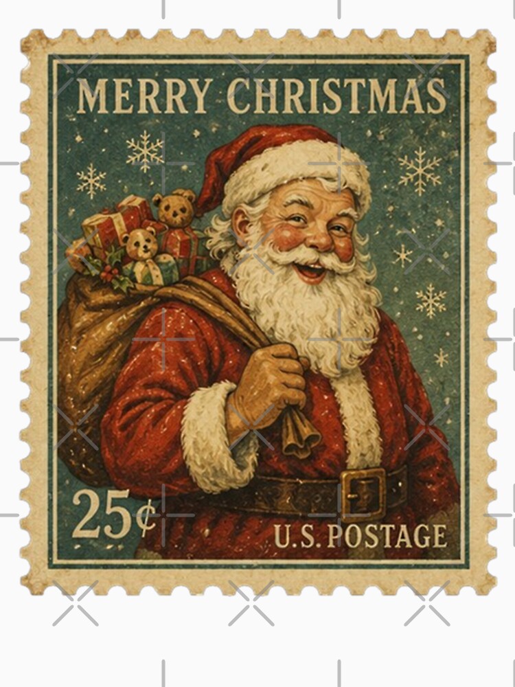 Vintage Santa Claus Christmas Postage Stamp by Kenny8716