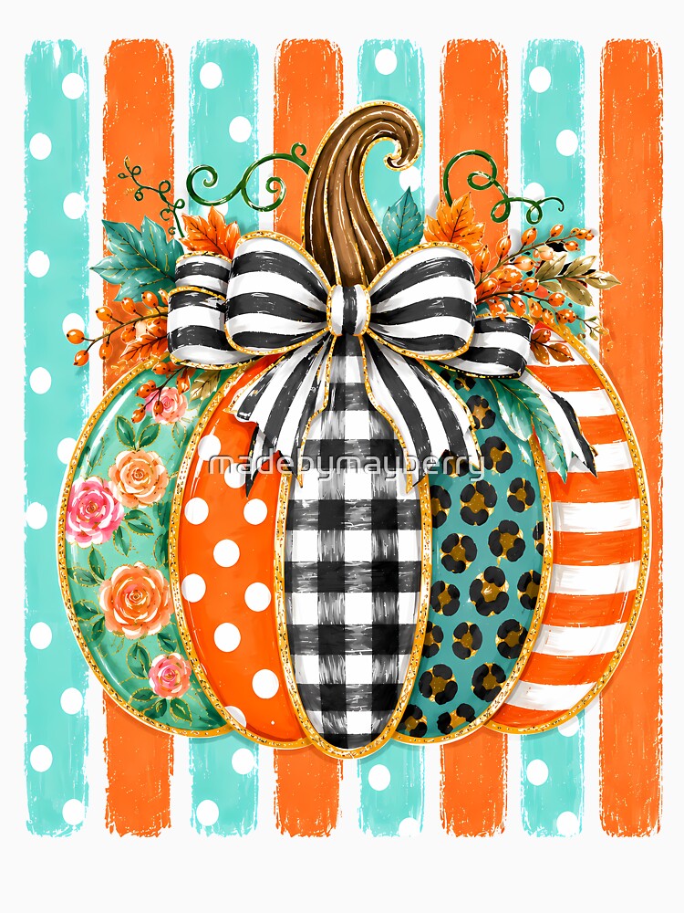 Gold Glitter Coquette Pumpkin by madebymayberry