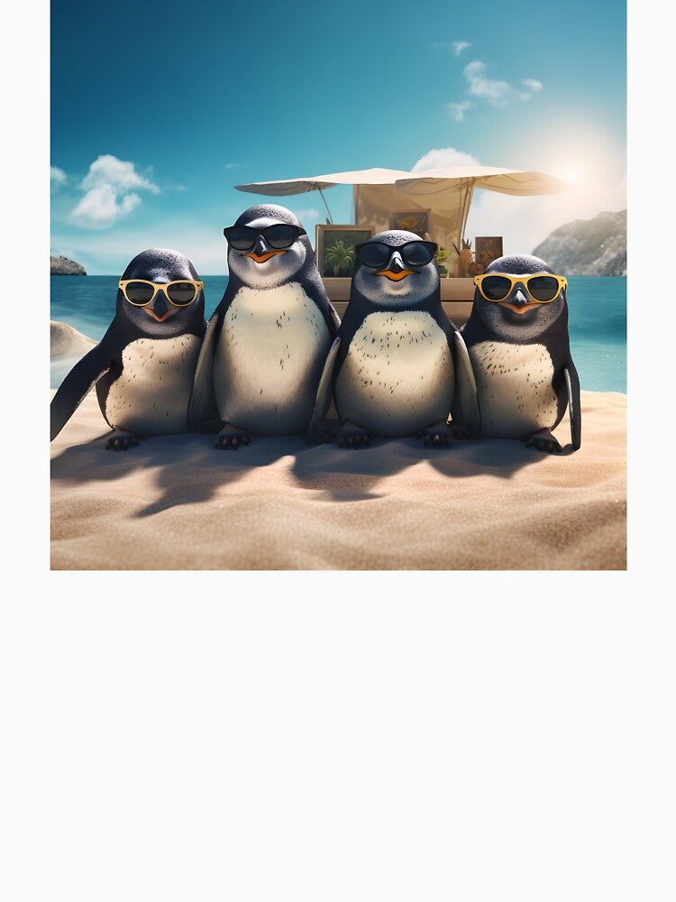 Penguin Summer Holiday by FarOutTees