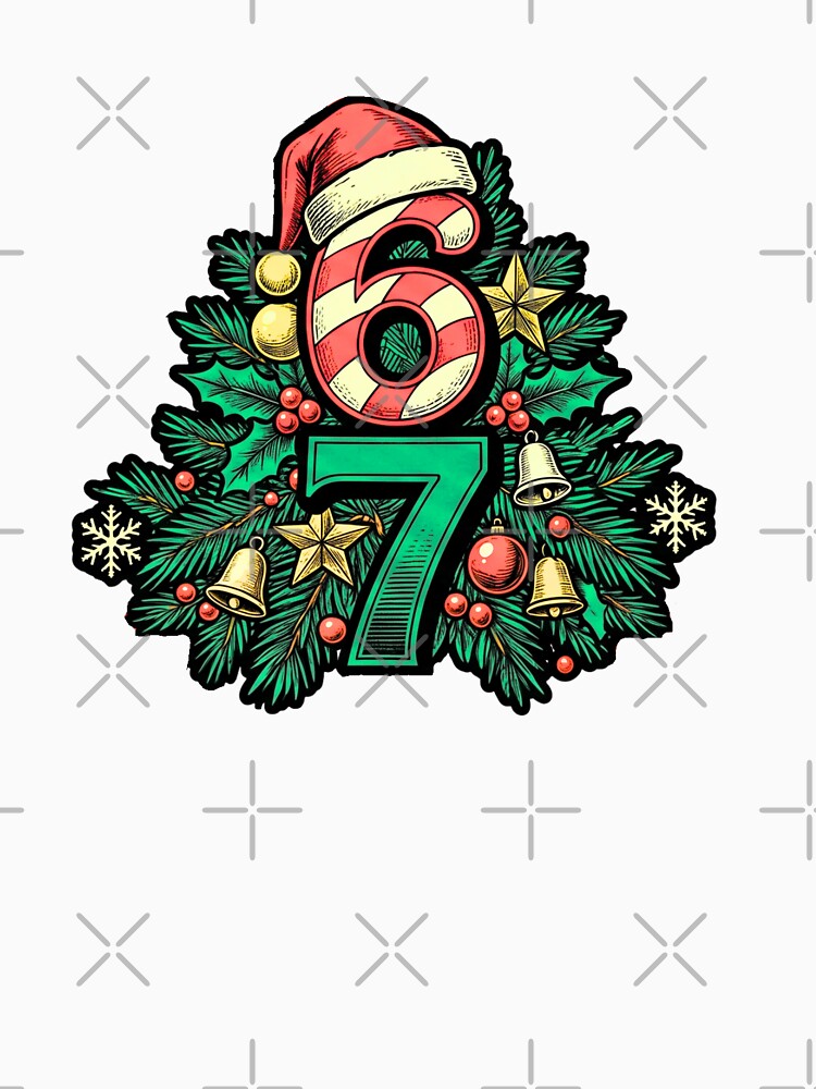 funny six seven holiday candy cane 67 xmas by ArtDesignTp