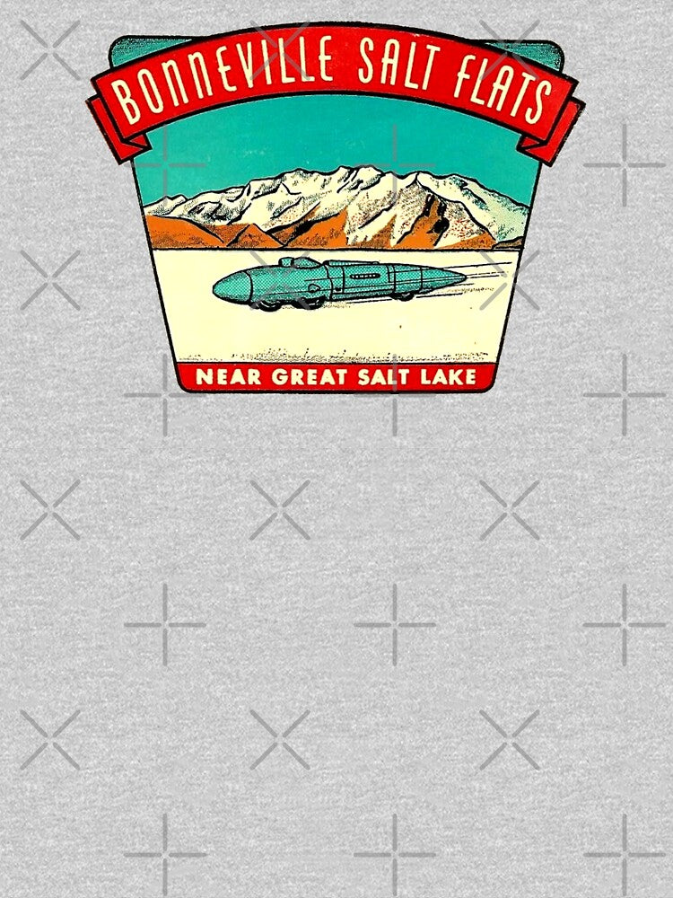 Bonneville Salt Flats Utah Vintage Travel Decal by hilda74