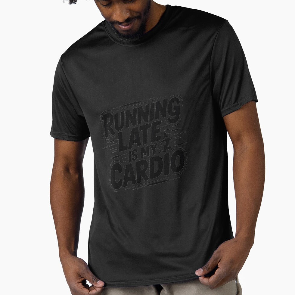 Running Late is My Cardio" – Funny Text-Only T-Shirt | 2024 Trending Design by T010