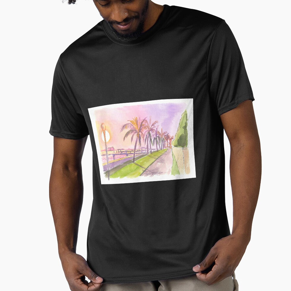Sunset on Palm Beach Florida Lake and Bikeway by artshop77
