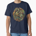 Celtic Fire Dragon Gold Knotwork by Johan Proud Blade