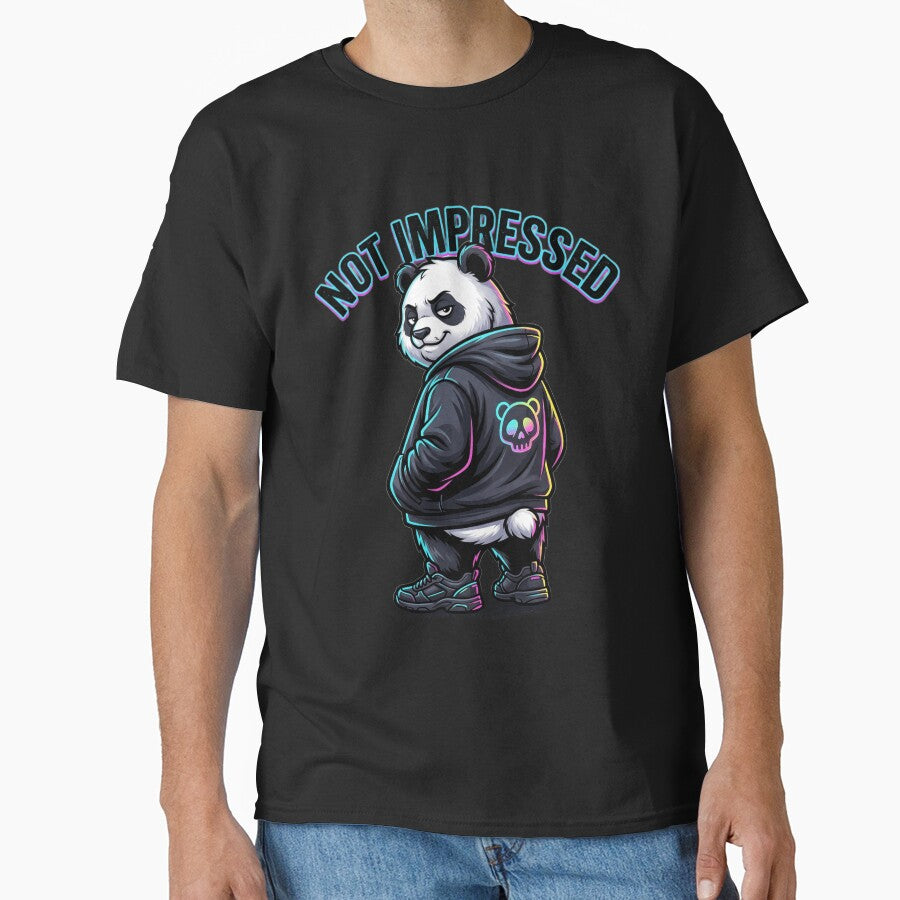 Not Impressed Panda Streetwear Cartoon Animal by Rovano