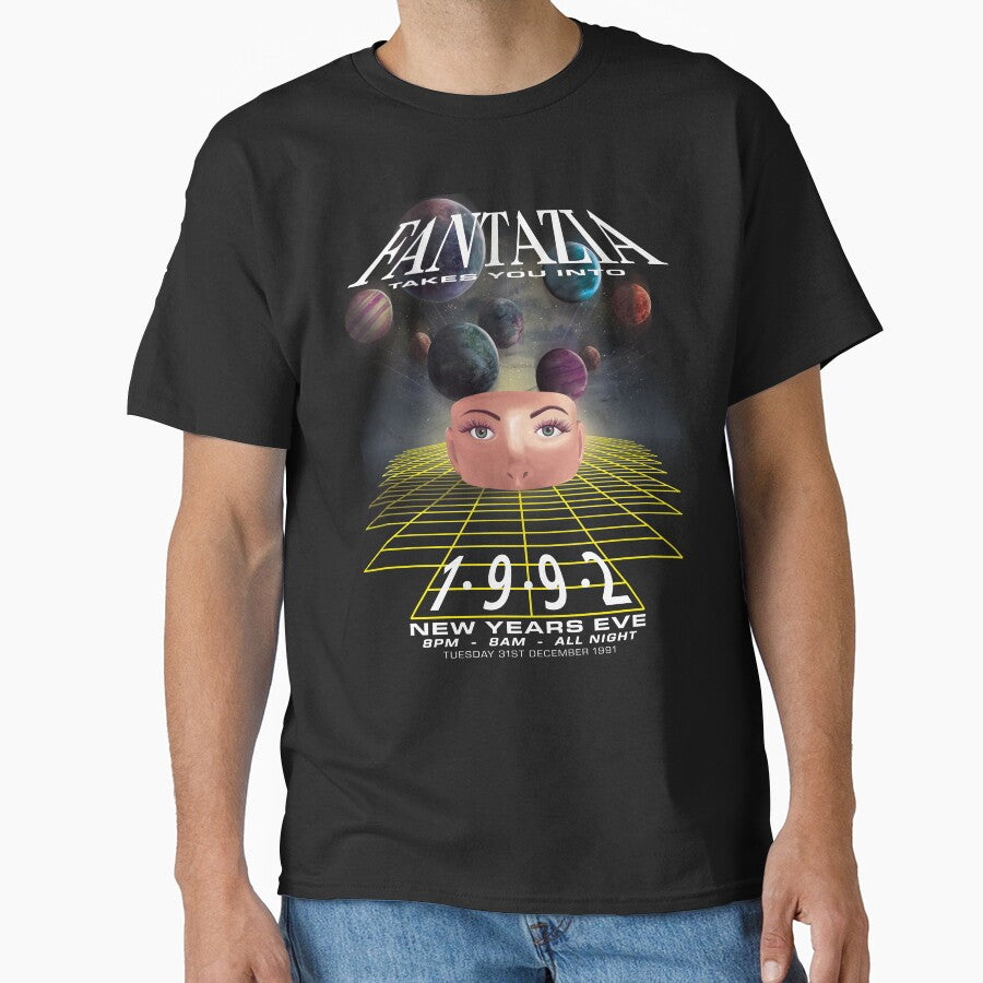 Fantazia New Years Eve 91 Remastered T-Shirt by Wasted-Clothing