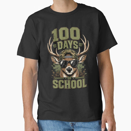 100 Days of School Deer Hunting Deer Camo Hunter by OlakunleOloroz