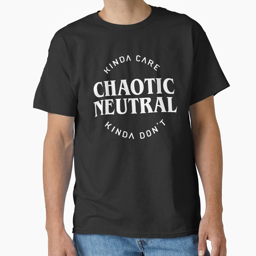 Chaotic Neutral Alignment Kinda Care Kinda Don't Funny Quotes by pixeptional
