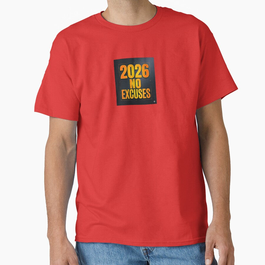 2026 NO EXCUSES - Motivational Hustle T-shirt by WaveDesignsNG